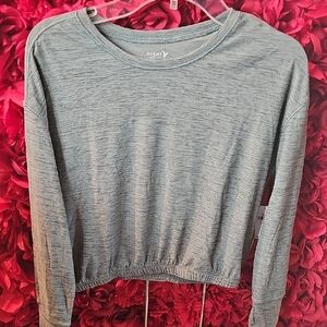 Old Navy Light Gray Long Sleeve Top